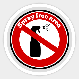 Spray free area Sticker